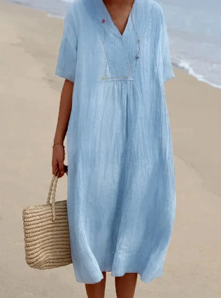 Elegante Vestido Karyl's™ de Algodón y Lino